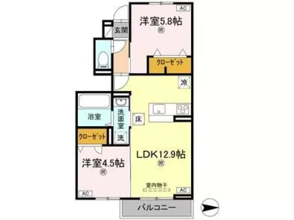 103号室の間取り図