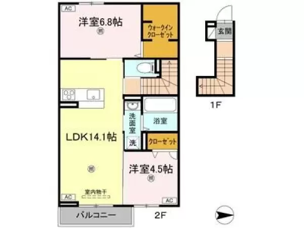 205号室の間取り図