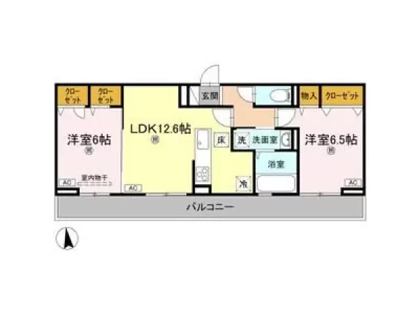 102号室の間取り図