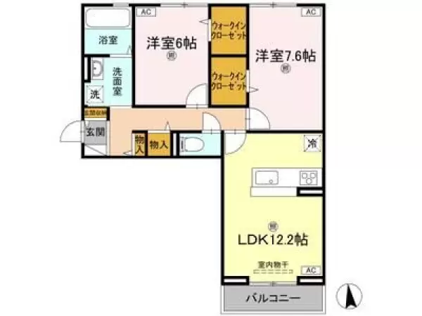 201号室の間取り図