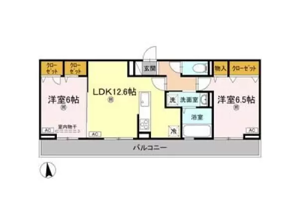 202号室の間取り図