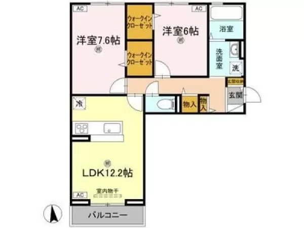 203号室の間取り図