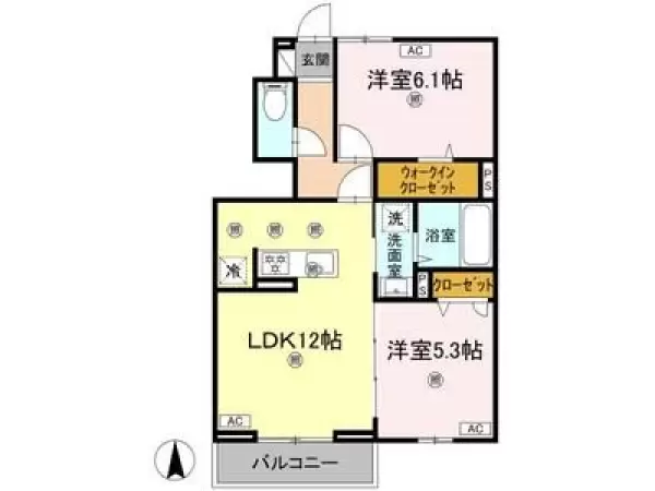 101号室の間取り図