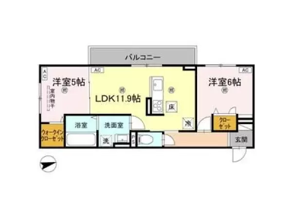102号室の間取り図