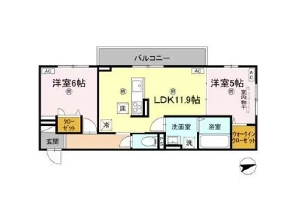 103号室の間取り図