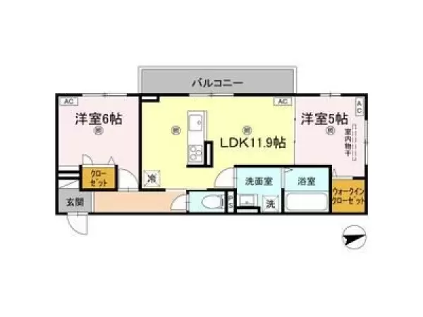 303号室の間取り図
