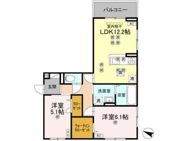 103号室の間取り図