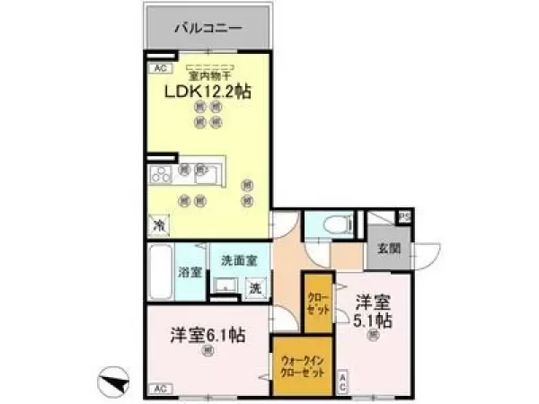 201号室の間取り図