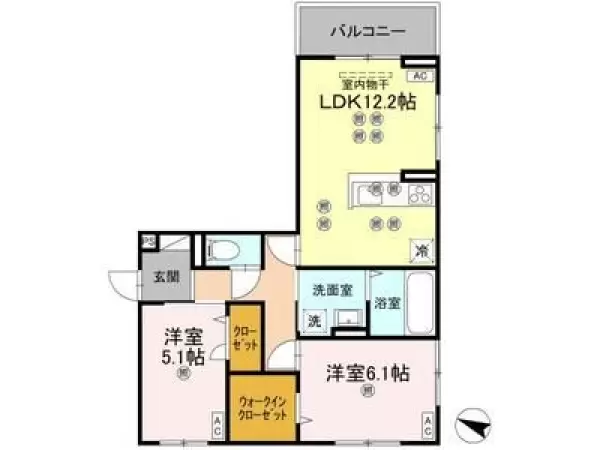 203号室の間取り図