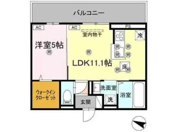 102号室の間取り図