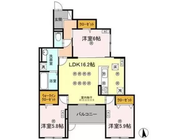 101号室の間取り図