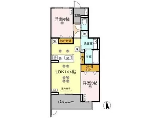 102号室の間取り図