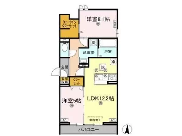 101号室の間取り図