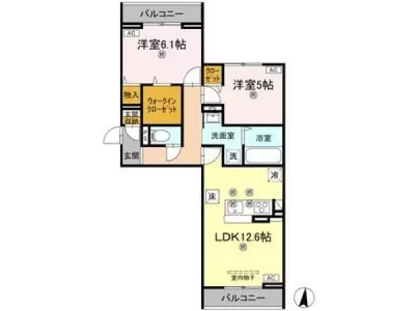 103号室の間取り図