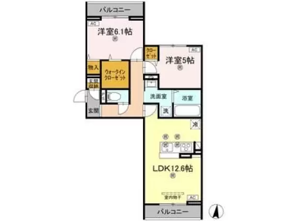 203号室の間取り図