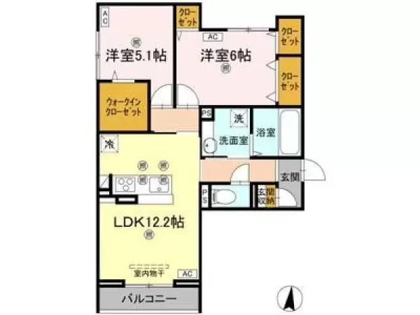 306号室の間取り図