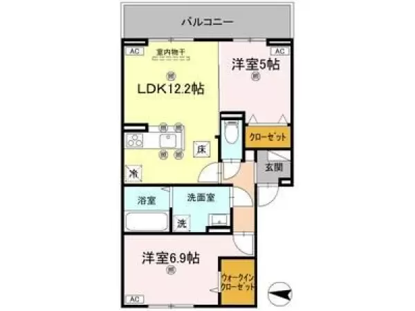 101号室の間取り図