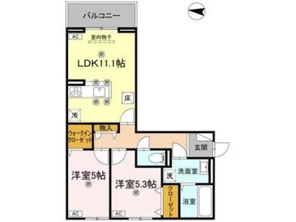 103号室の間取り図
