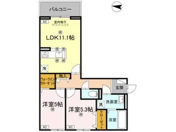 203号室の間取り図