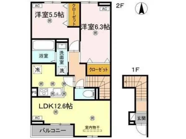 203号室の間取り図