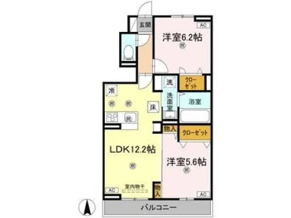 101号室の間取り図