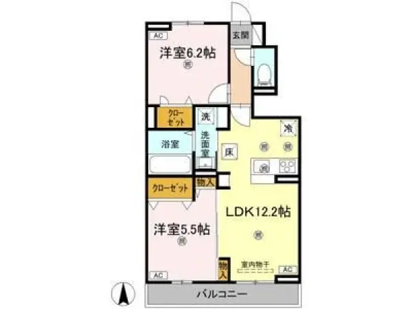 105号室の間取り図