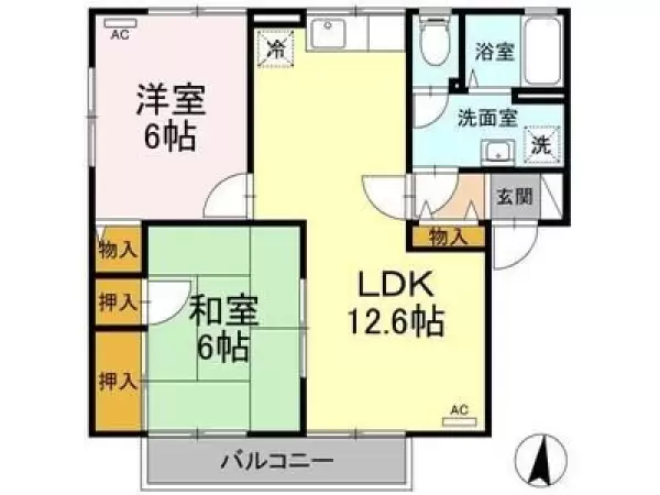 201号室の間取り図