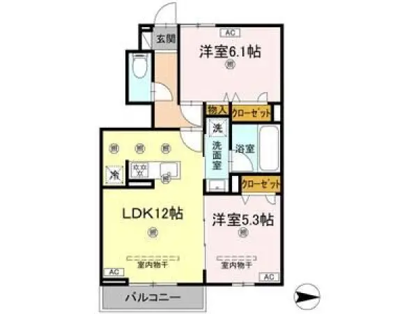 101号室の間取り図
