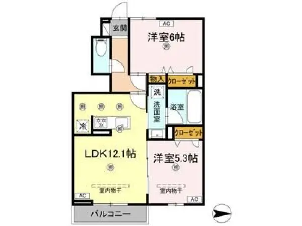 105号室の間取り図
