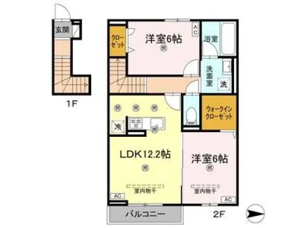 205号室の間取り図