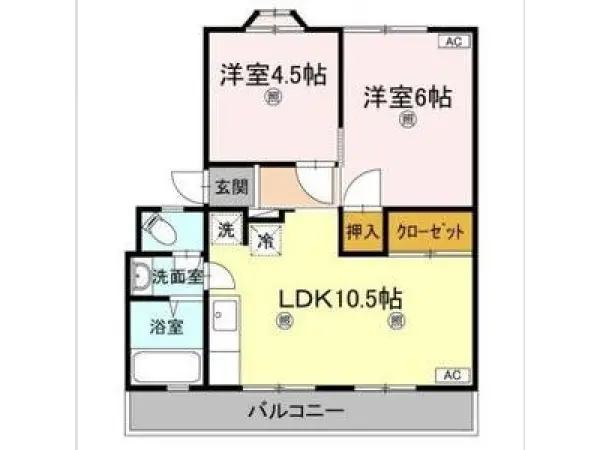 203号室の間取り図