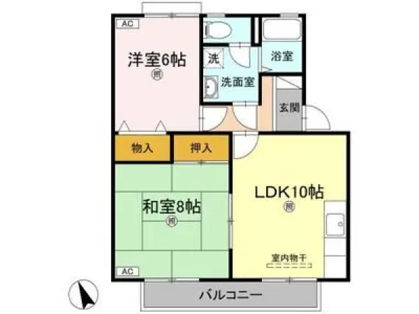 202号室の間取り図