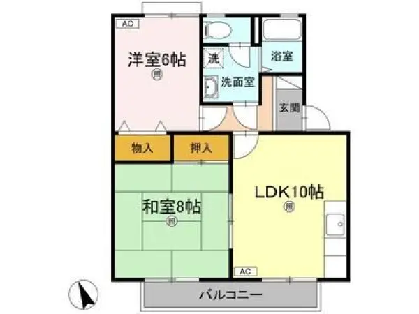 205号室の間取り図